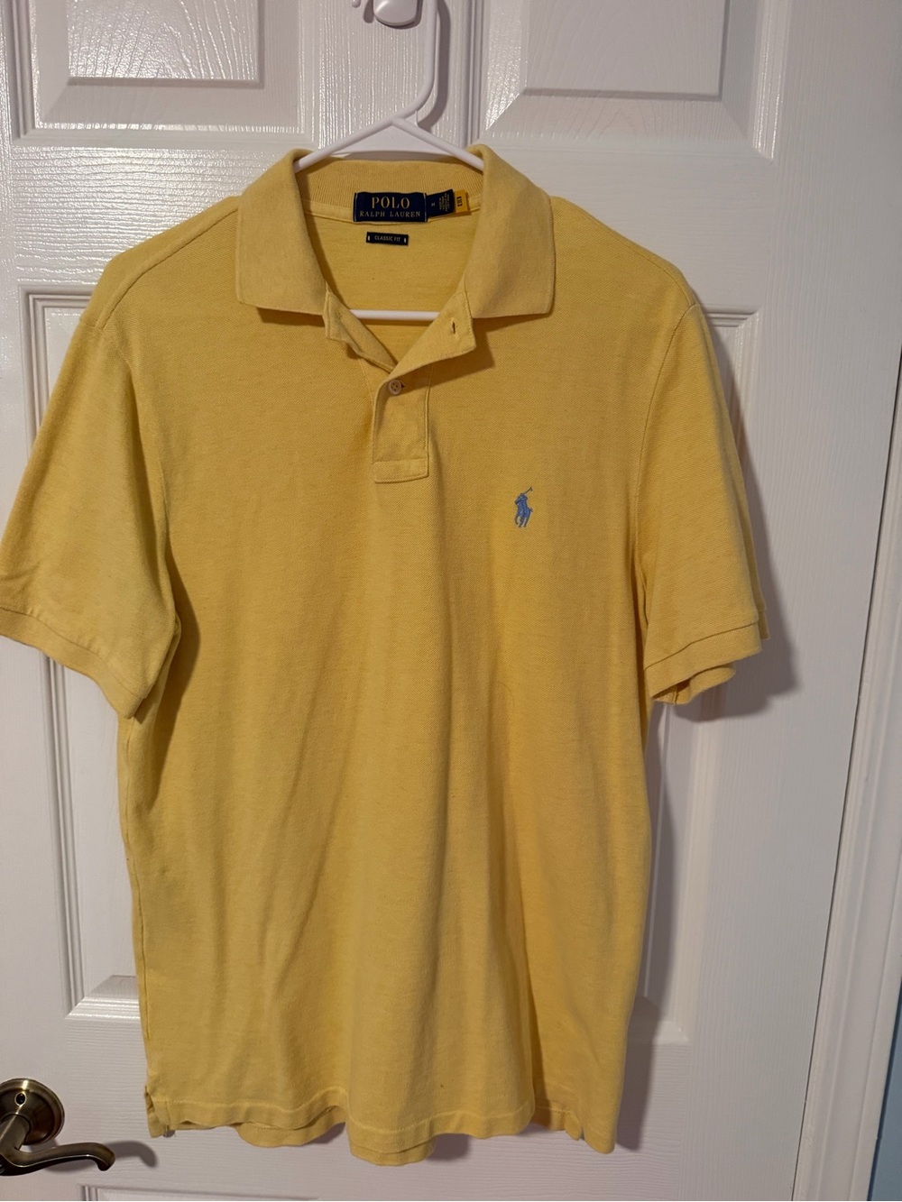 Ralph Lauren Yellow Polo with Blue Pony Logo